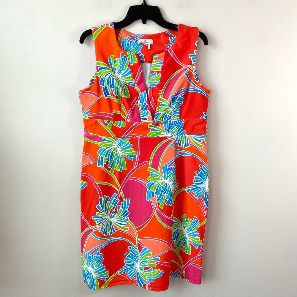 Jude Connally Sleeveless V-Neck Sheath Dress L